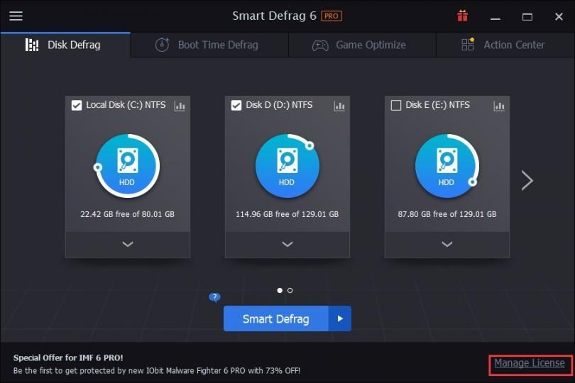 IObit Smart Defrag 6 Profesyonel Disk Birleştirme Programı